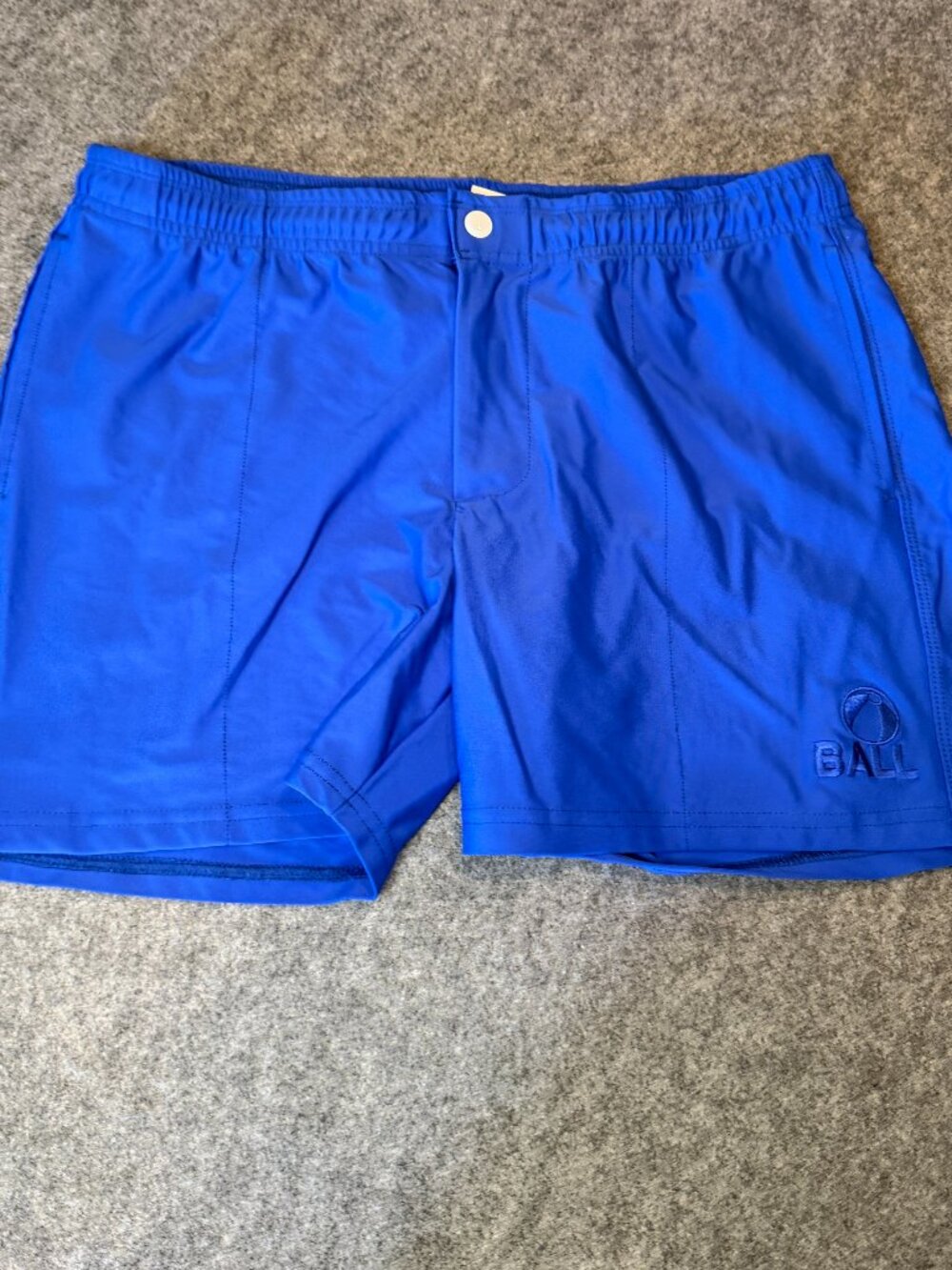 LASC Los Angeles men’s swim shorts in vibrant royal blue, size Large